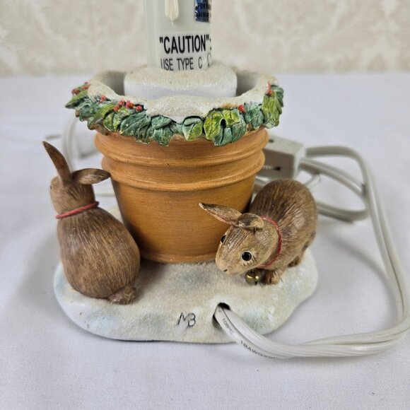 Maarjolein Bastin Bunny Rabbit Garden Pot Lamp Base No Shade Electric WORKS - Picture 4 of 14